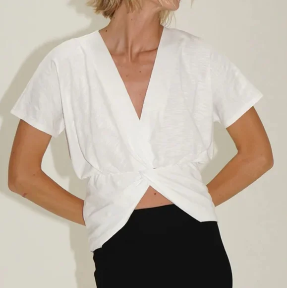 LNA White Cotton Top - Picture 2 of 3